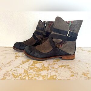 🔥🔥FINAL CLEARENACE 🔥🔥 MORENATOM Gray and Black Mix Leather Boots